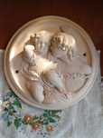 Biedermeier relief płaskorzeźba rzeźba okrągła medalion