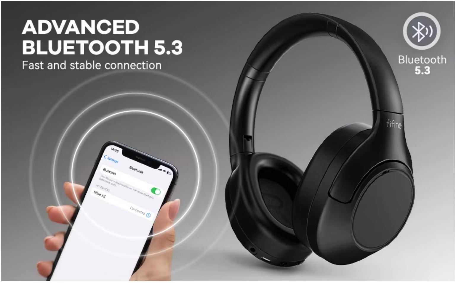 Bluetooth-гарнітура FIFINE X3 з ANC, глибокі баси та 80 годин роботи