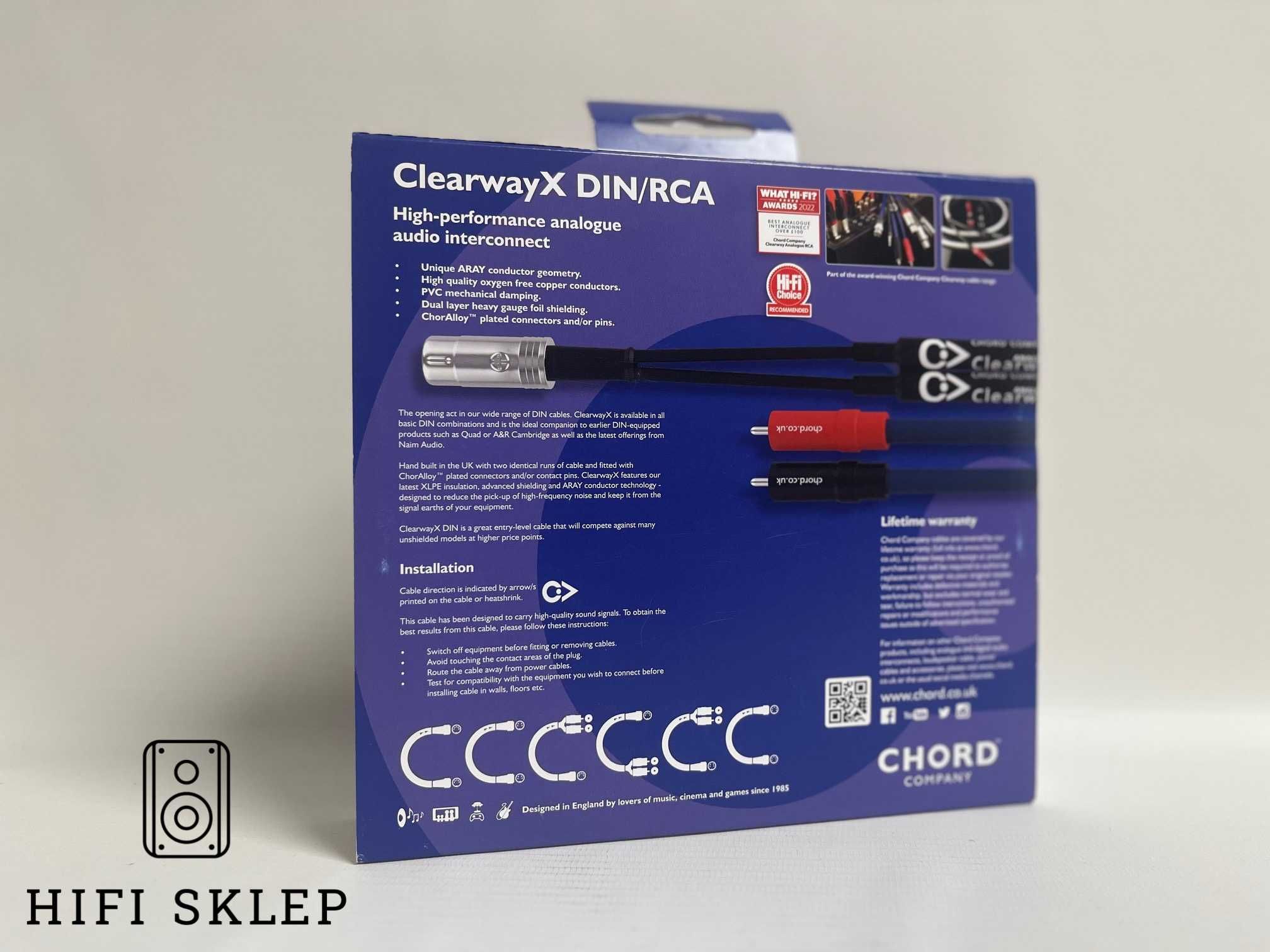 Chord  CLEARWAY X Interkonekt 2RCA - DIN - 1,0M/promocja