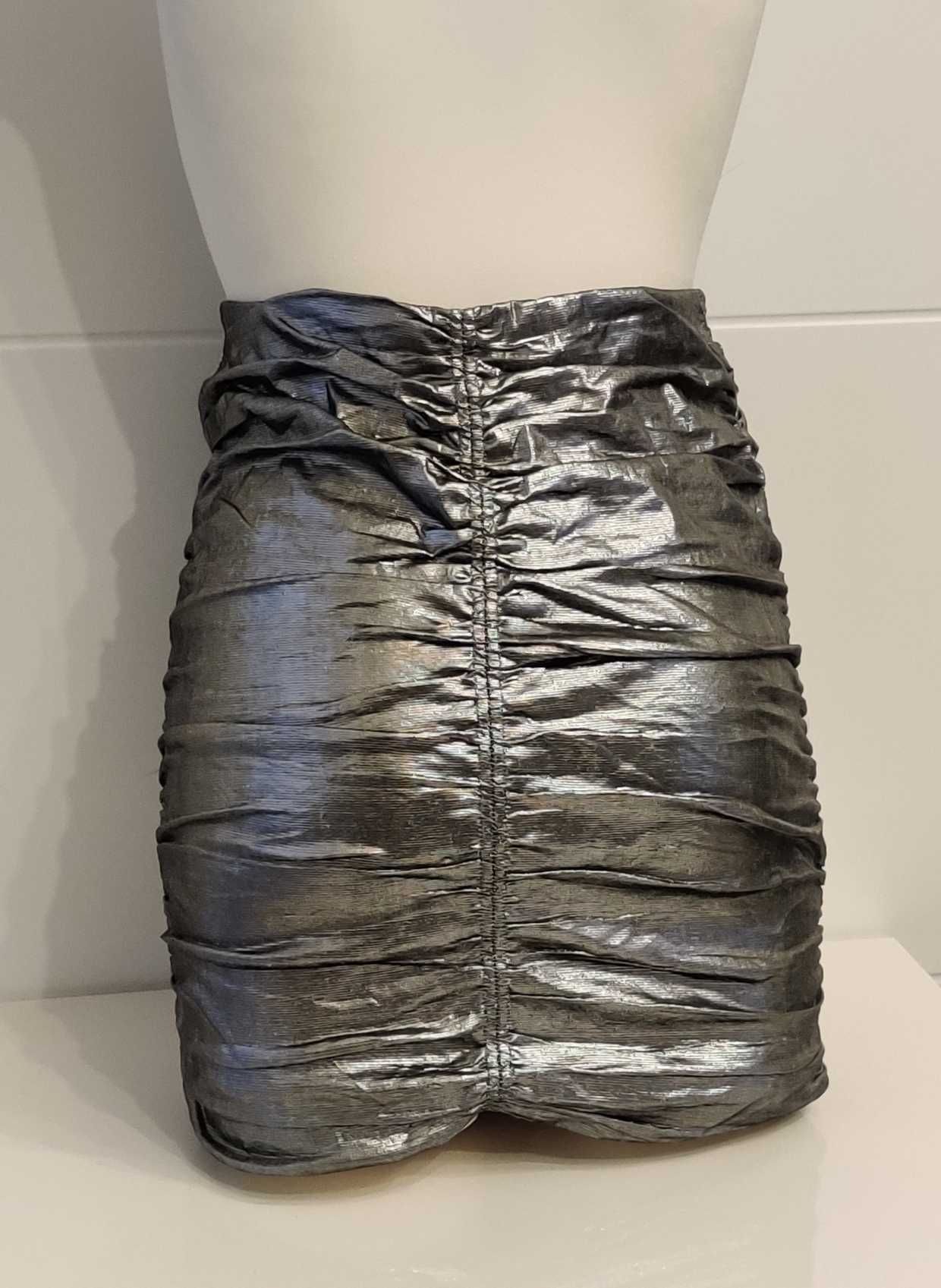 Mini spódniczka PATRIZIA PEPE 40 (XS) srebrna