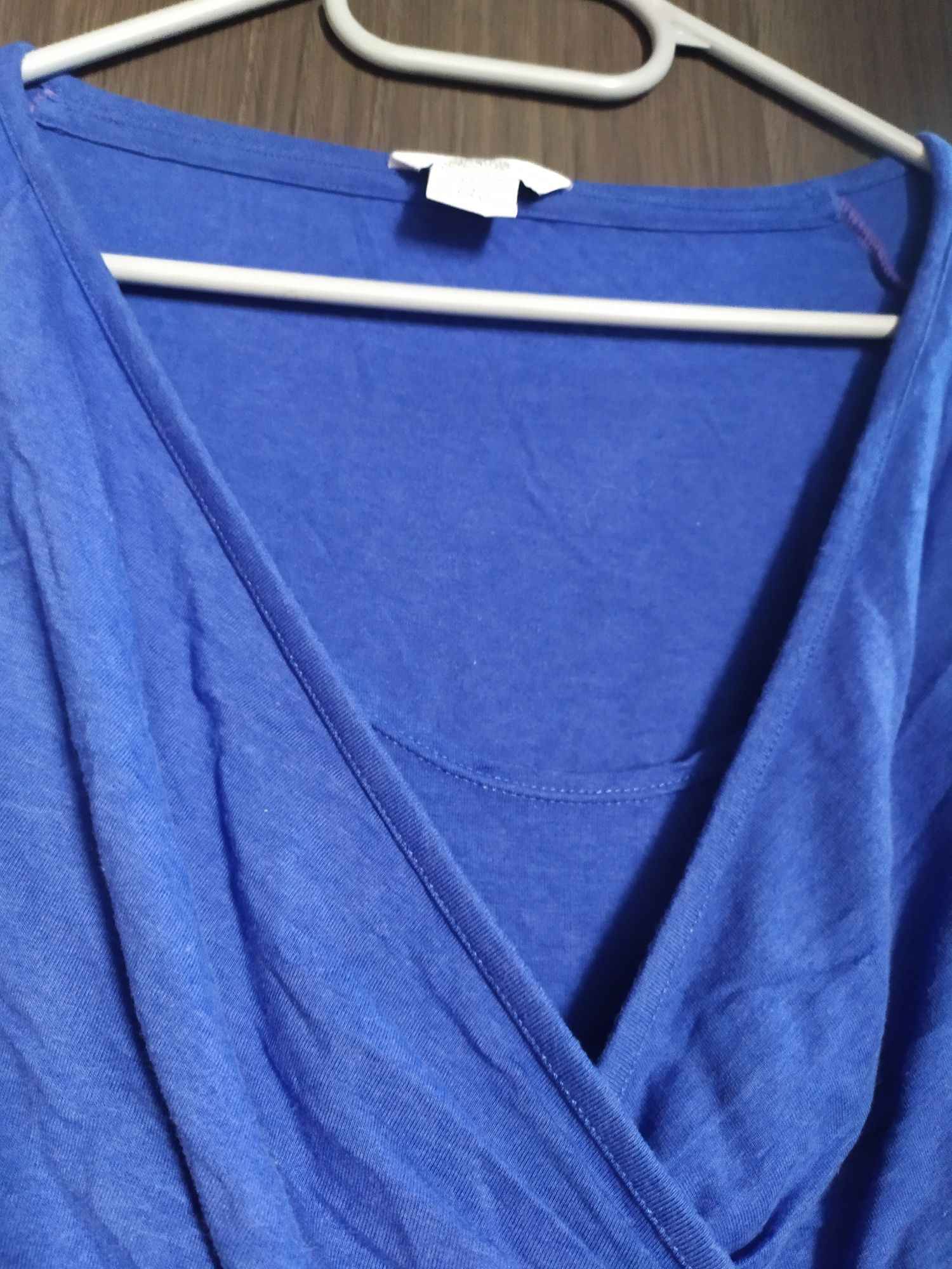 Tunika bluzka ciążowa niebieska rozmiar 40 długi rękaw