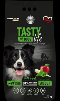 Sucha karma dla psa Tasty Dogs Life z wołowiną 12kg + gratis