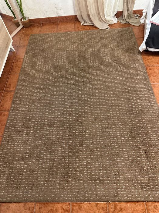 Carpete Tapete IKEA LANGSTED Pelo curto, castanho claro, 170x240 cm