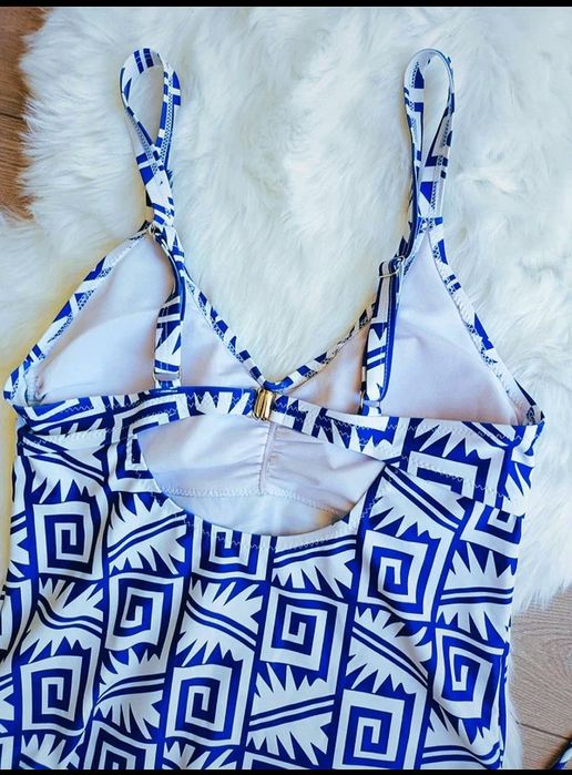 Koszulka kąpielowa do pływania greckie wzory M L