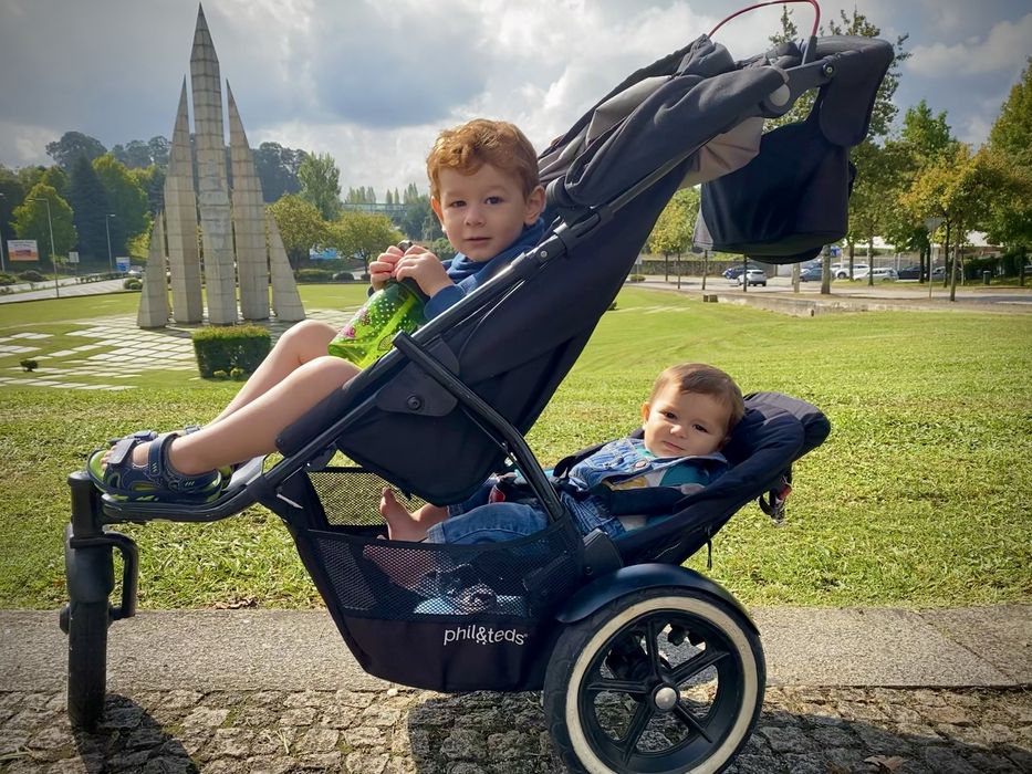 Carrinho de bebé (2 crianças) Phil&Ted + acessorios