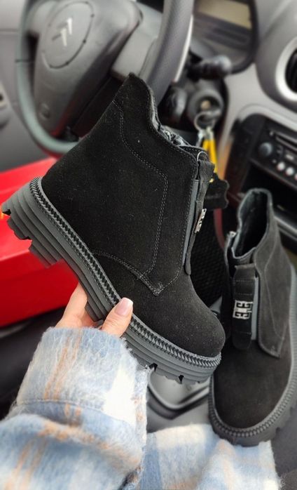 Нові ! Черевики взуття утеплене замш жіночі