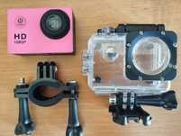 Kamera Sportowa Wodoodporna 30M 1080P FULL HD LCD EKRAN 2" Różowa