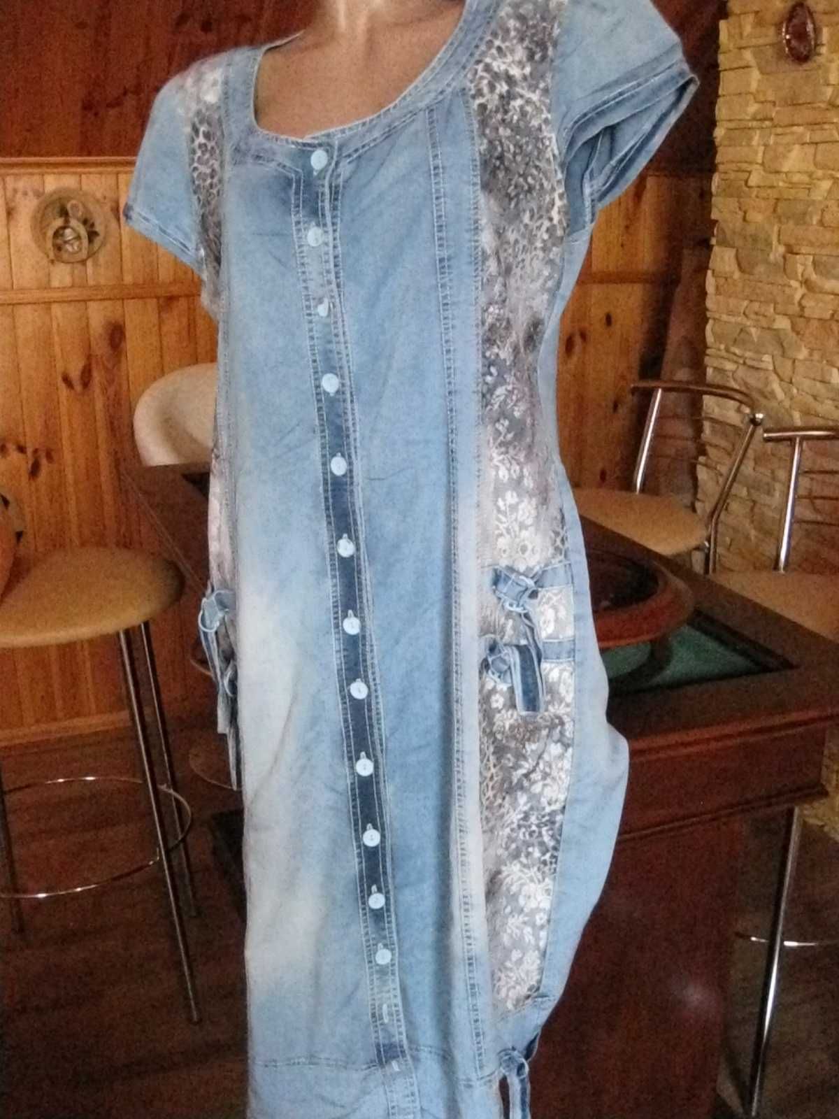 джинсовое легкое платье  р 48 Турция