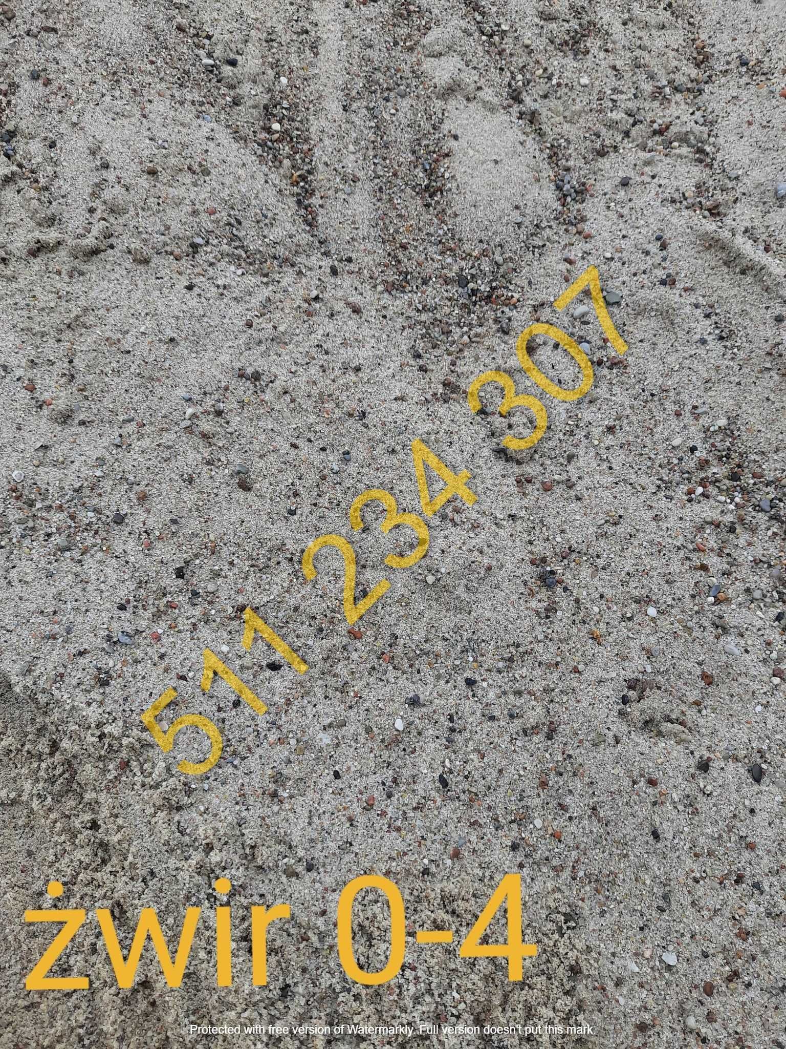 piasek ziemia żwir pospółka podsypka beton kamień granit gruz tłuczeń
