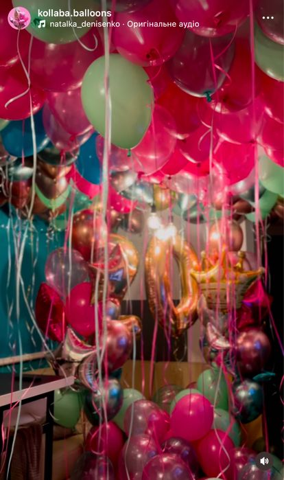 Гелієві кулі. Букет из шаров. На день народження, виписку і весілля