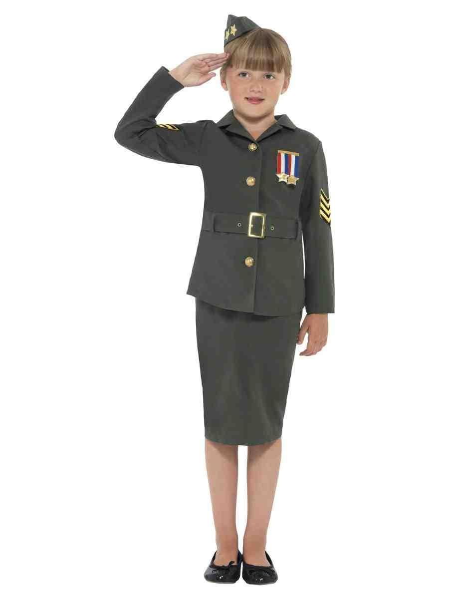 Детский армейский костюм для девочек времен Второй мировой