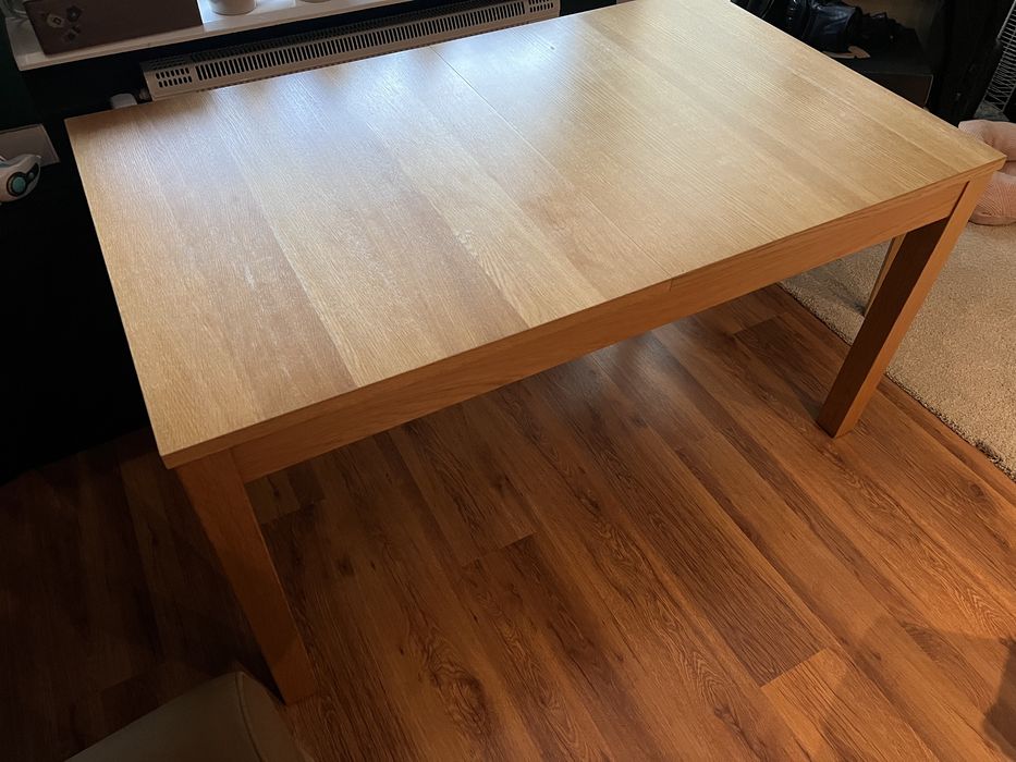 Stół rozkładany i krzesła HENRIKSDAL skóra 6 szt IKEA