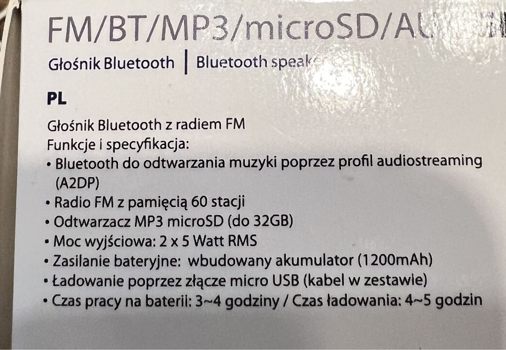 Nowy Blaupunkt Przenośny głośnik z Bluetooth i radiem