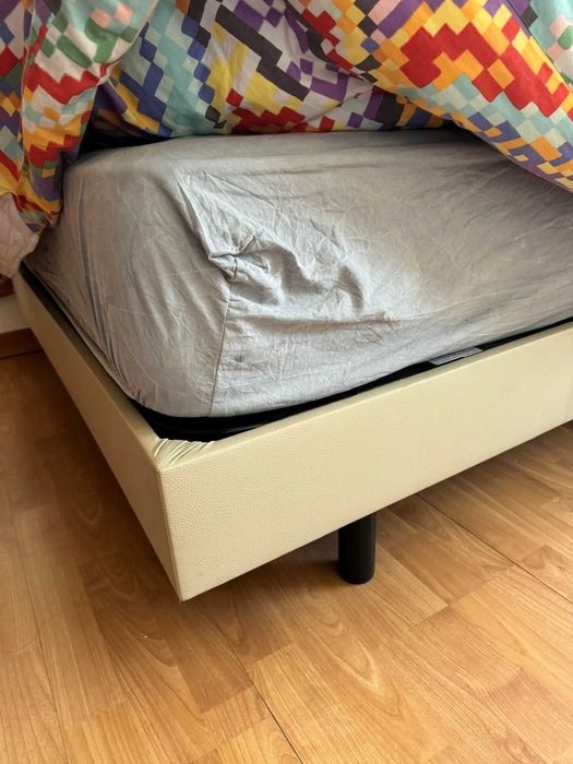 Cama Corpo e Meio - Estrado e Colchão - 1,20m x 2,00m