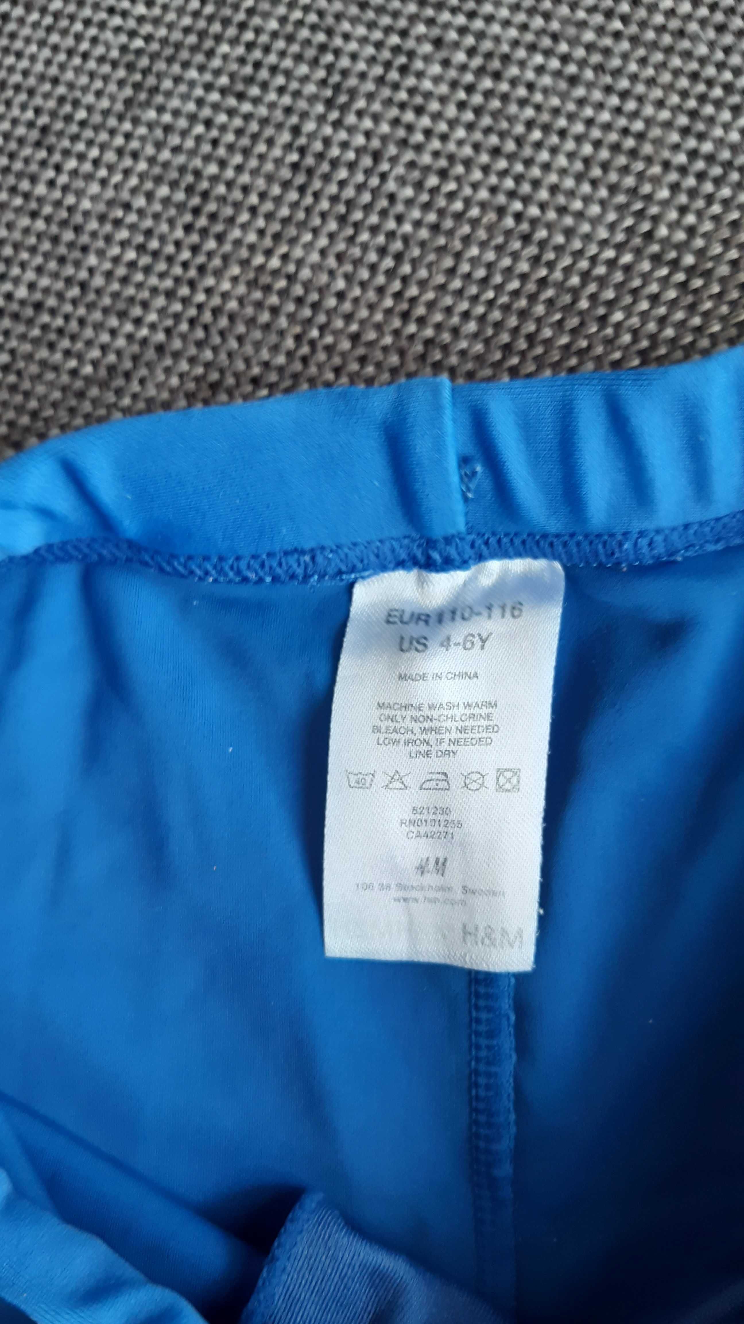 H&m kąpielówki niebieskie 110-116 szorty spodenki