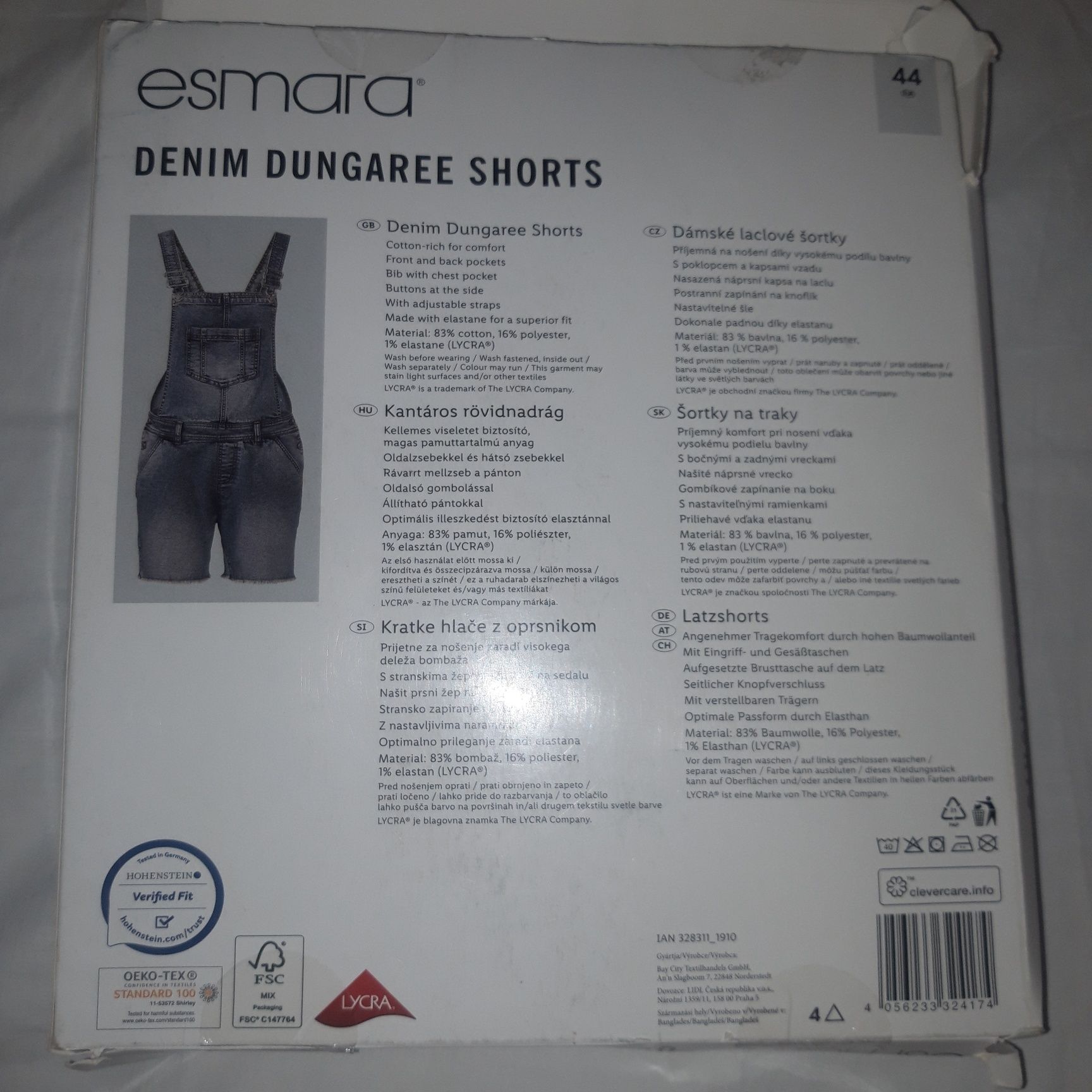 Новый джинсовый комбинезон,шорты Esmara p.44-46(M-L).