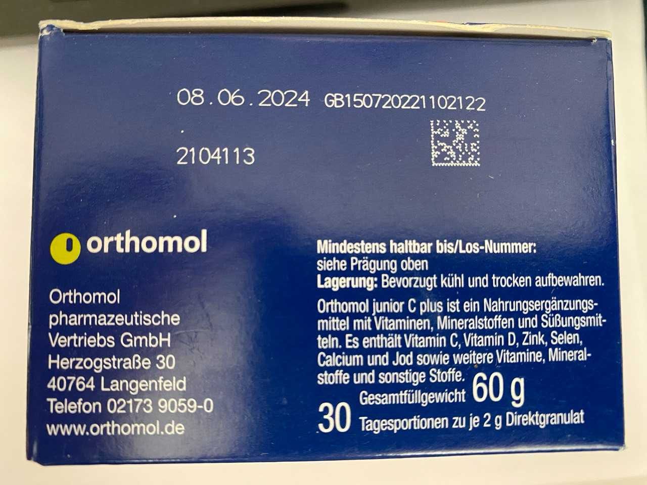 Orthomol junior C plus (cena za 1 opakowanie)