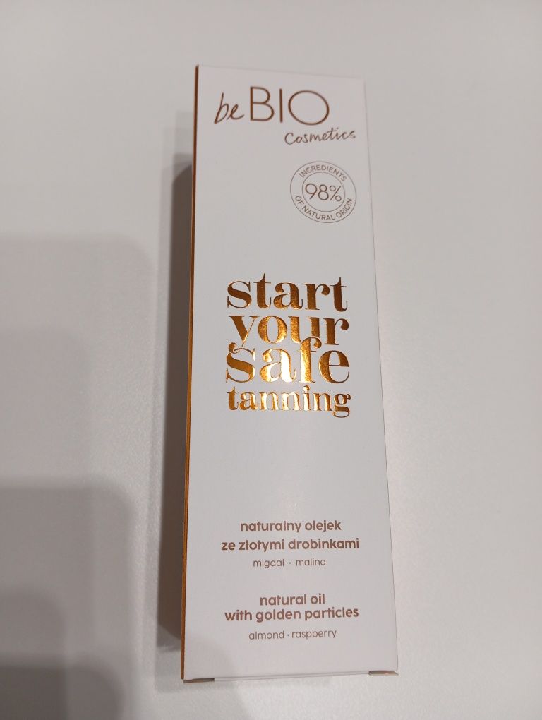 Be Bio Start Your Safe Tanning naturalny olejek ze złotymi drobinkami
