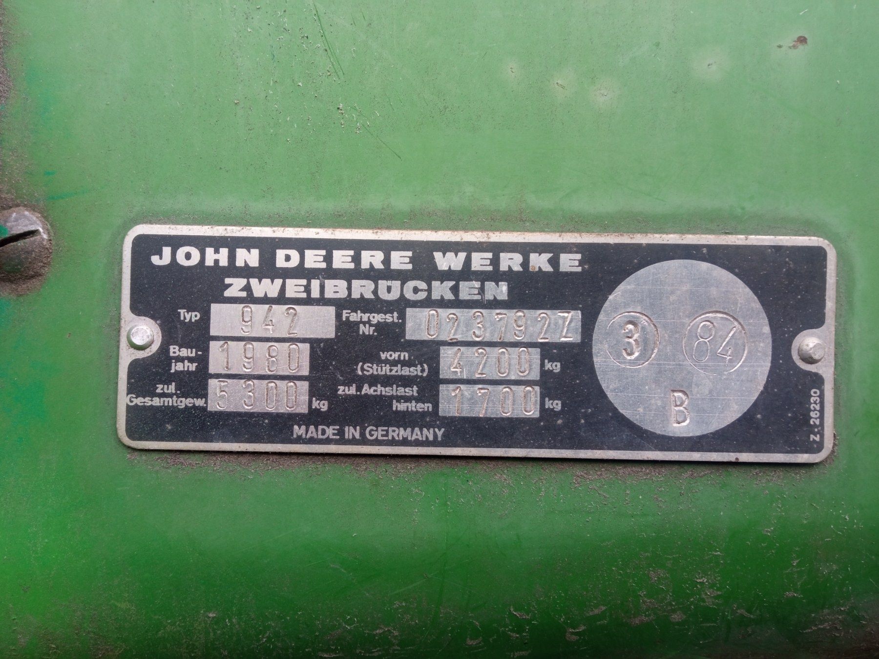 Комбайн John Deere 942