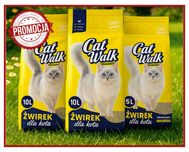 ŻWIREK DLA KOTA Bentonitowy 25L CatWalk Zbrylający Naturalny PROMOCJA