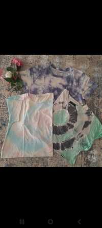 T-shirt's curtas Tie Dye