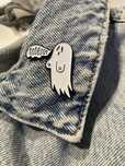 Metalowa emaliowana piekna przypinka pin duch boo boobs