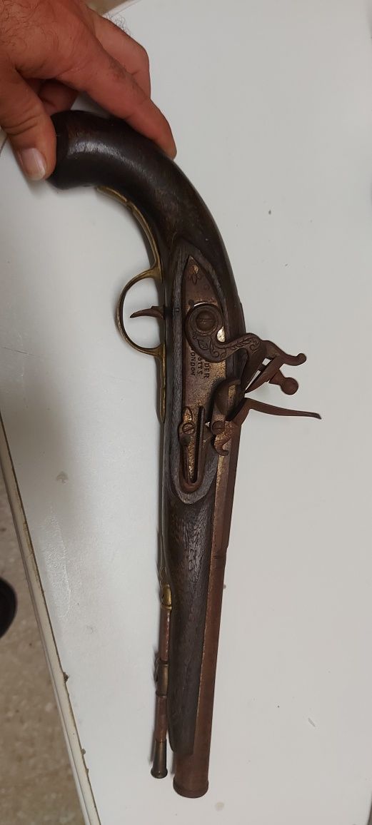 Pistola antiga brander e Potts 1796