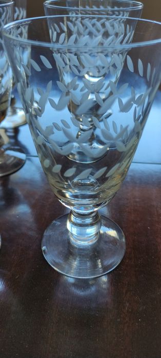 6 copos antigos trabalhados