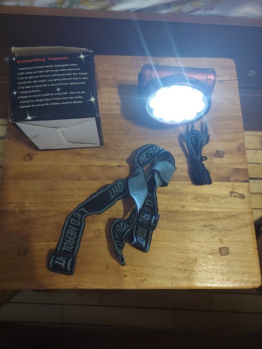 Фонарик налобный светодиодный