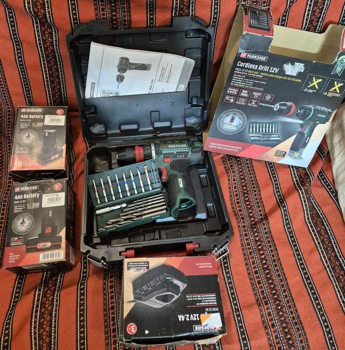 Шруповерт parkside зарядне батереї 2шт.