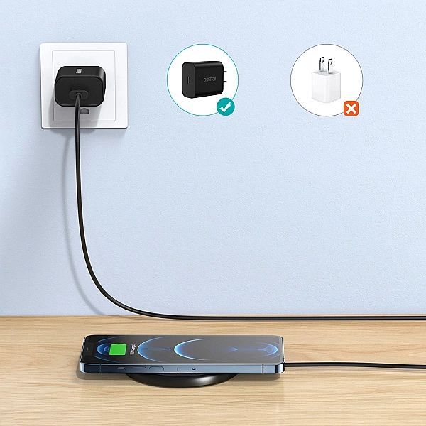 Choetech ładowarka bezprzewodowa Qi 10w + kabel Usb - micro Usb czarny