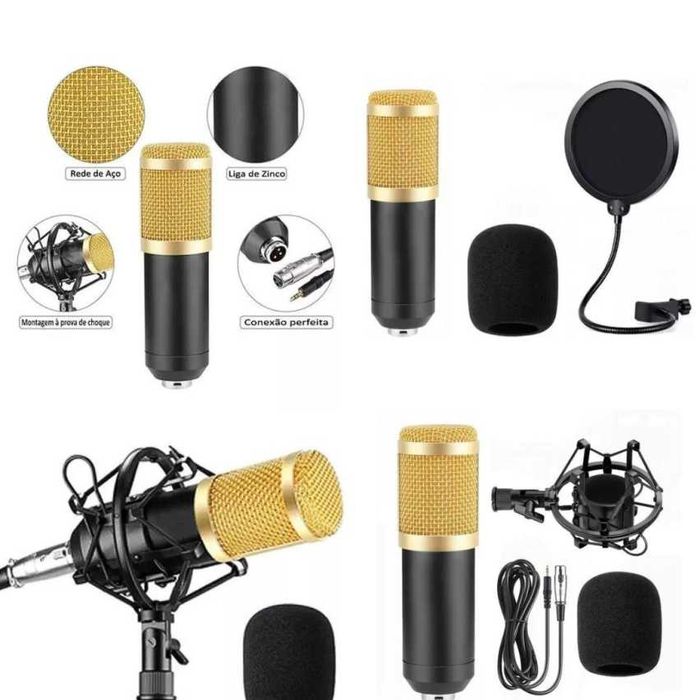 Microfone Profissional Completo - NOVOS