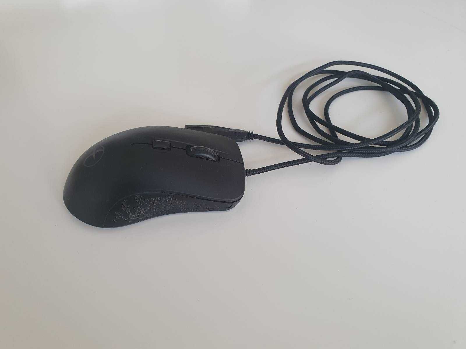 Podgrzewana czarna myszka komputerowa USB
