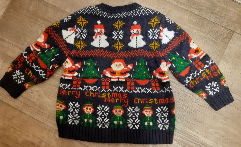 Найтепліший новорічний светр кофта свитер новогодний 92