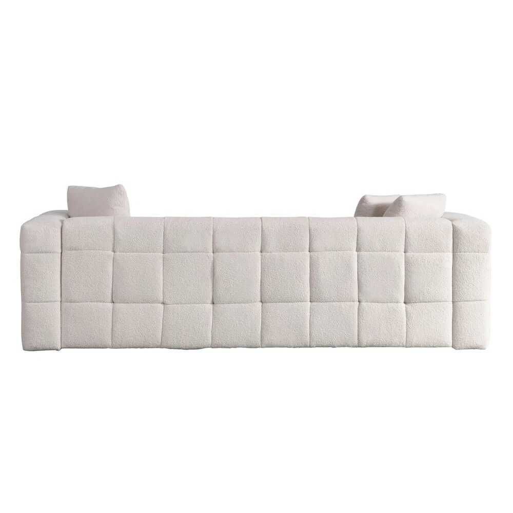 Sofa 3 os kanapa Sztruksowa pluszowa poduszki beżowa kremowa f spania