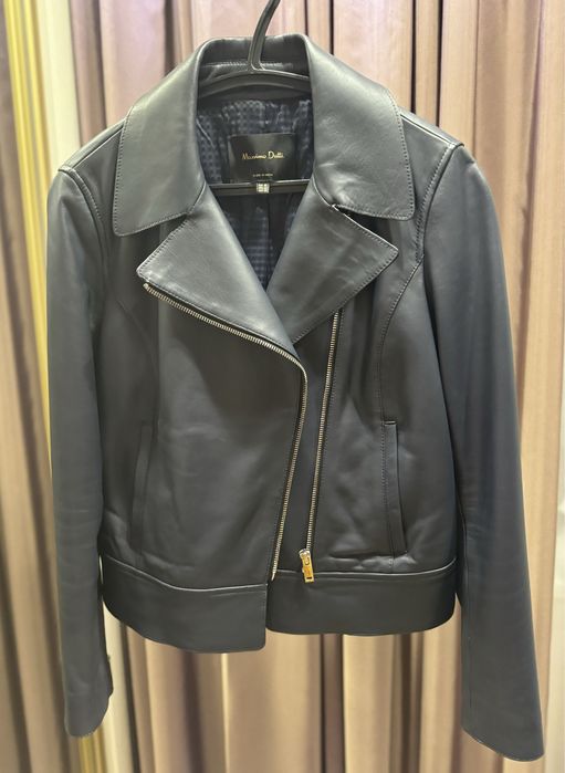 Шкіряна жіноча куртка Massimo Dutti