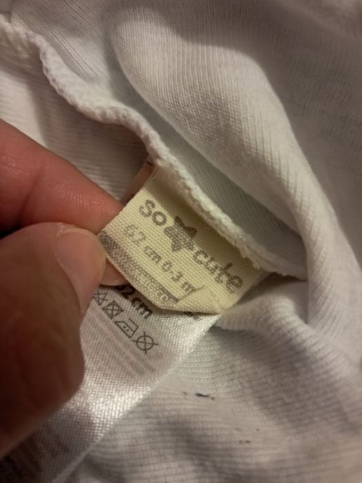 Komplet dla niemowlaka 62 0-3 mca czapka z niedrapkami. Tylko wyprane