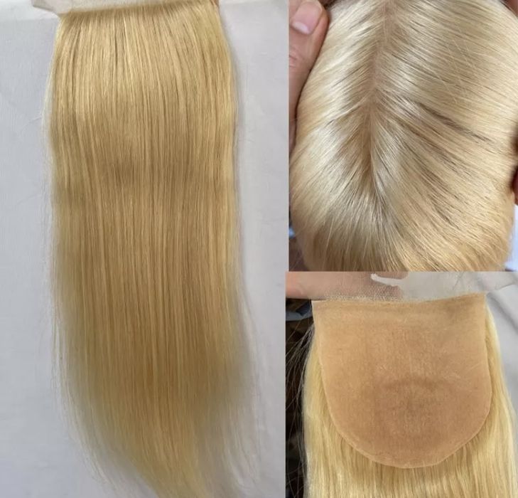 Toper tupet dopinka treska wig włosy naturalne blond brazylijskie
