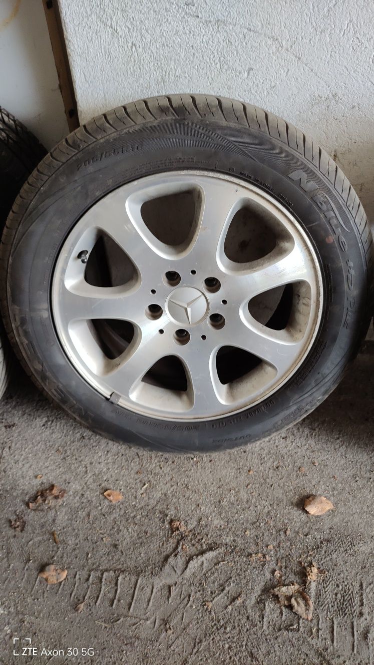 Felgi aluminiowe Mercedes 5x112 16" z oponami letnimi Nexen