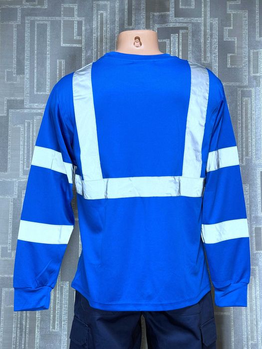 Футболка сигнальная мужская S 48 размер с длинным рукавом спецодежда