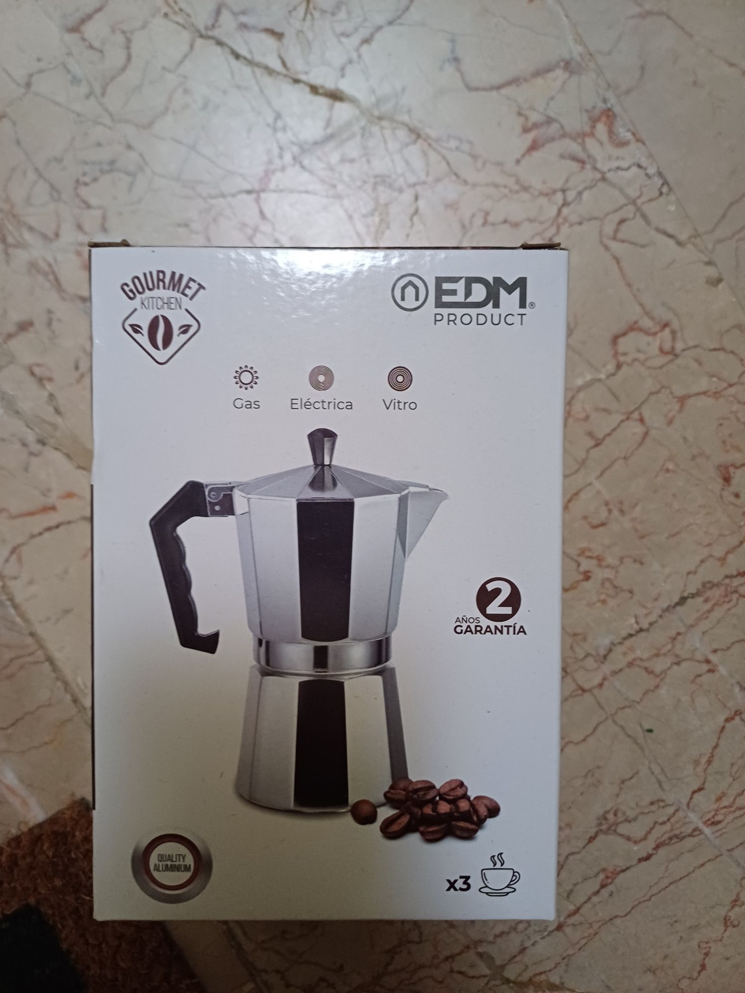 Cafeteira alumínio 3 chávenas EDM