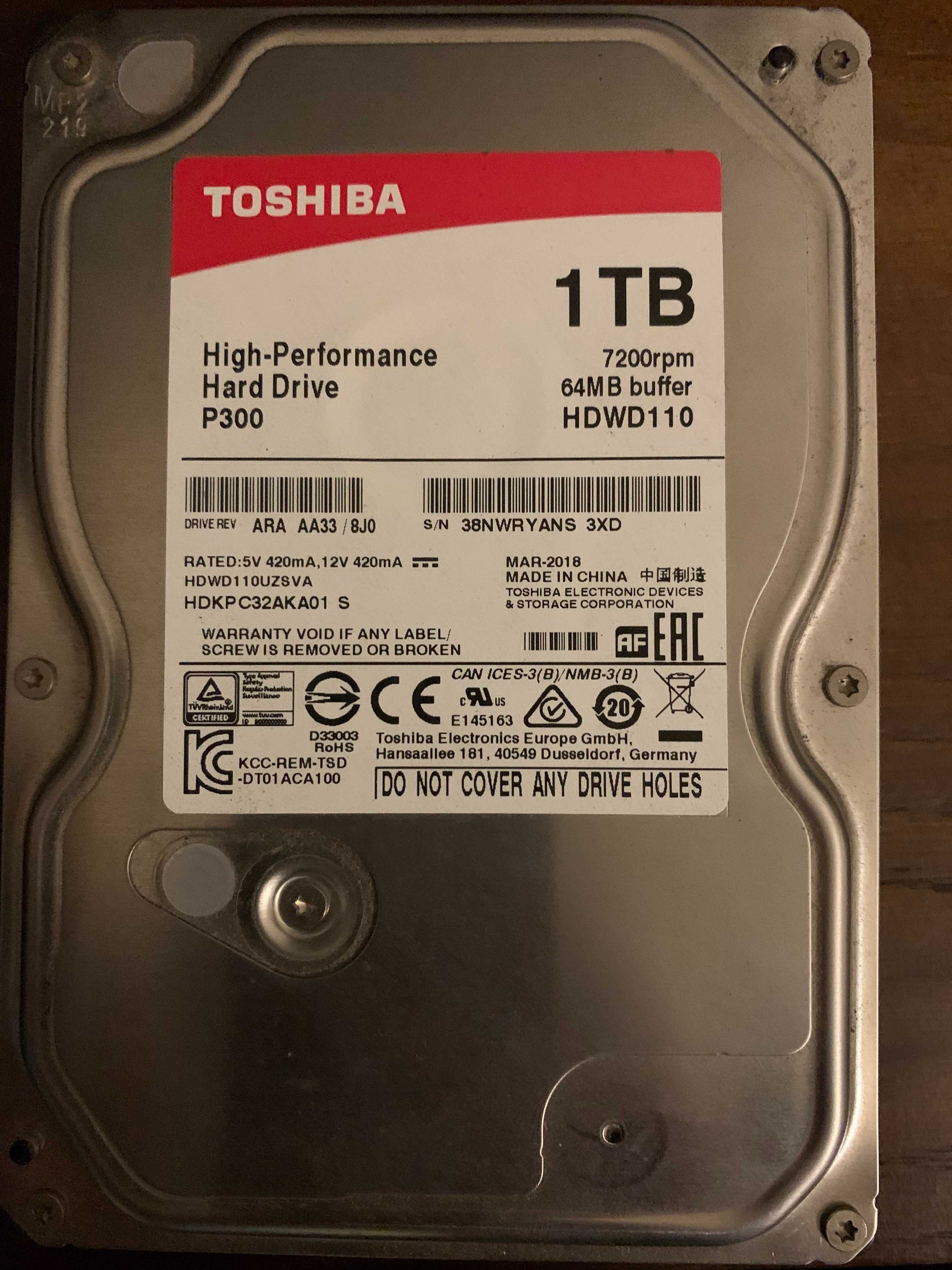 Disco Toshiba 1TB P300