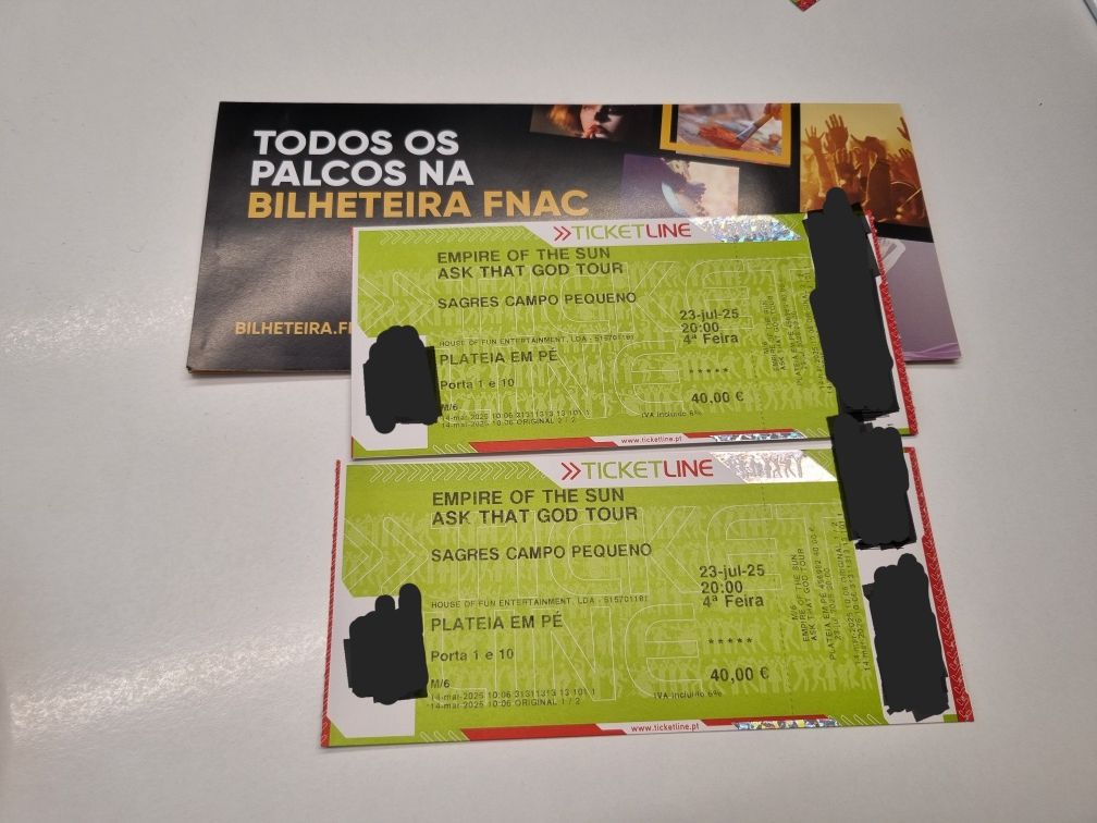 Bilhetes concerto Empire of the Sun - Lisboa 23/07/2025