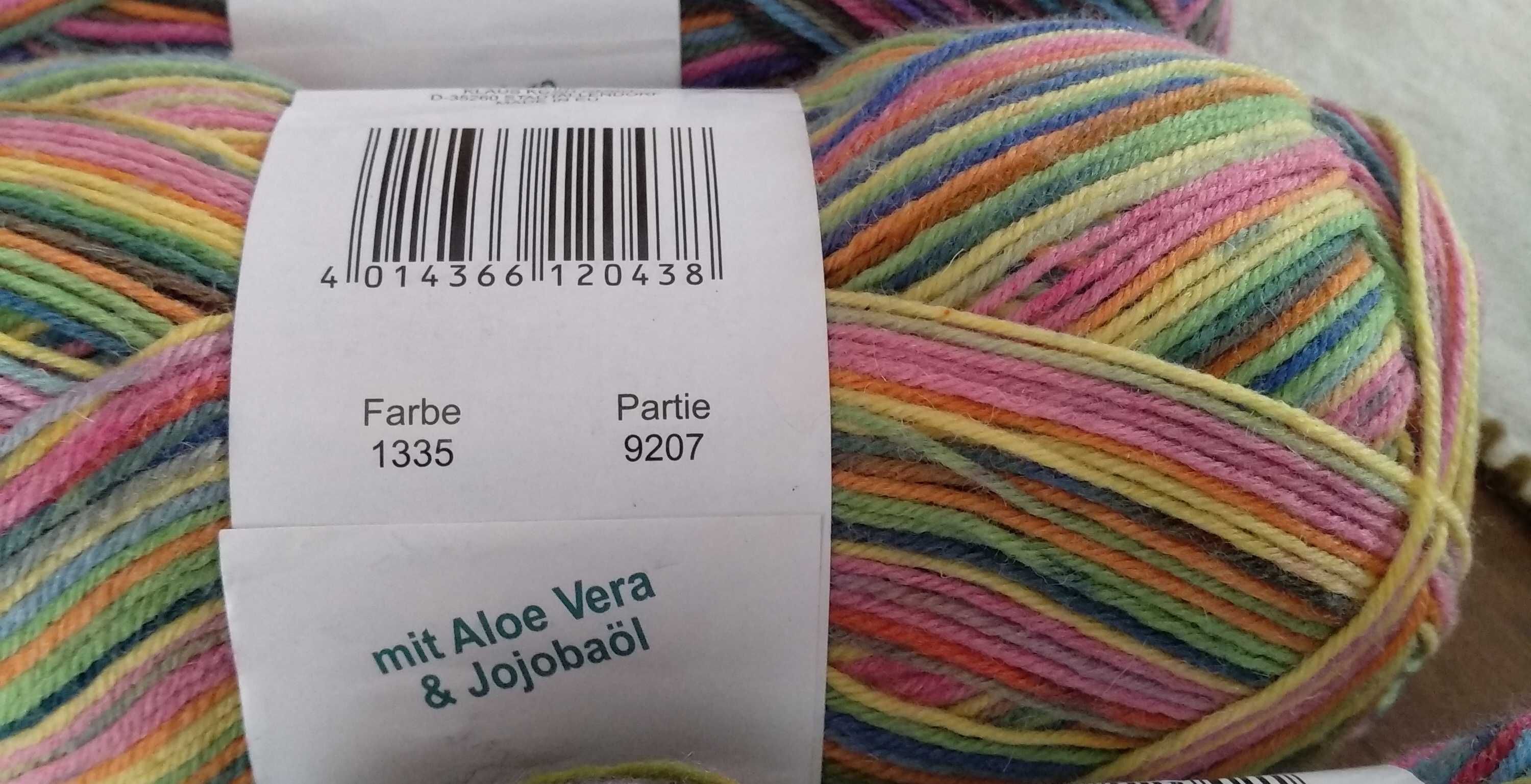 Włóczka virgin wool superwash z aloesem, Kolor nr 1335