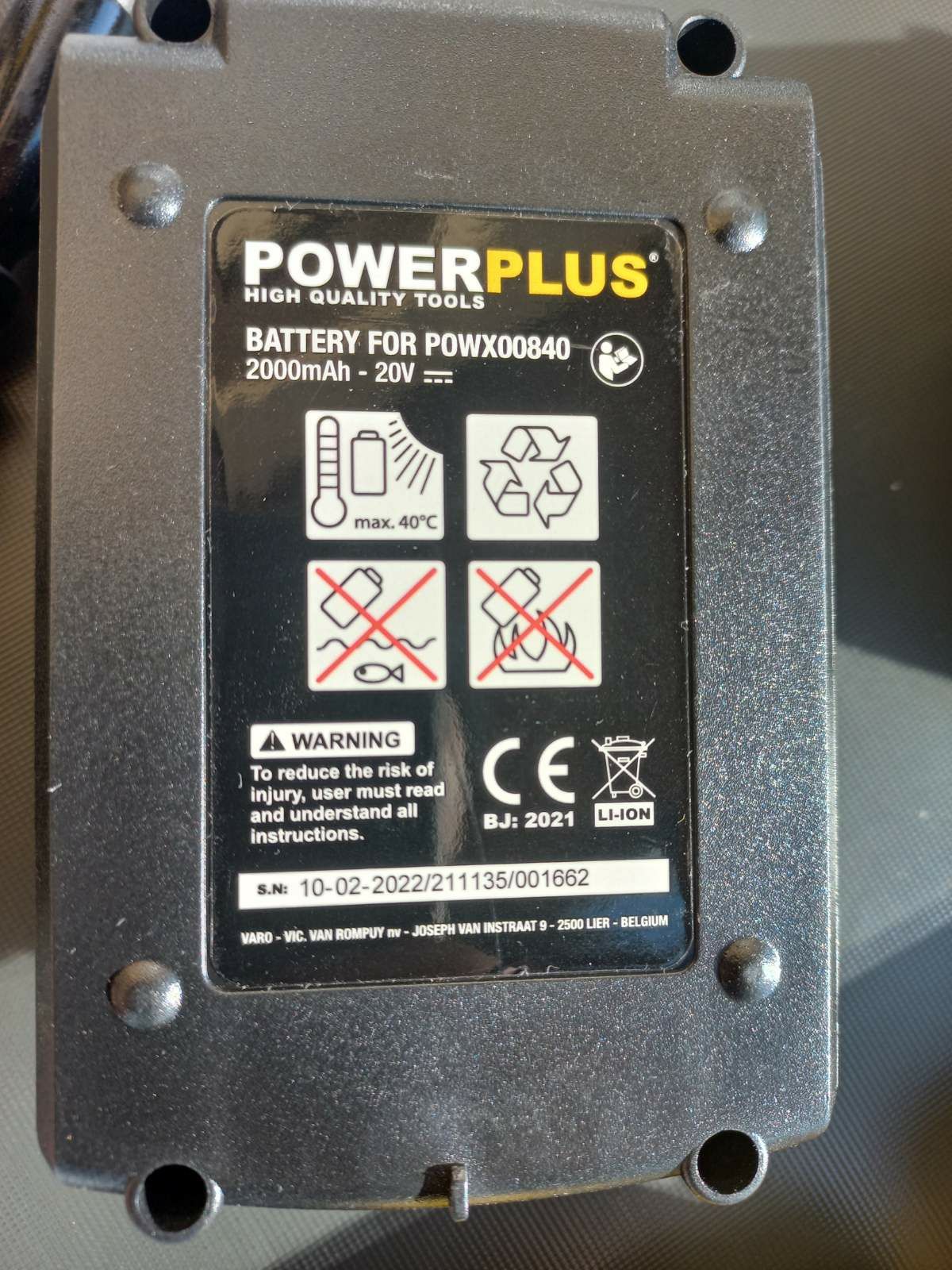 Акумуляторний шуруповерт powerplus powx00840