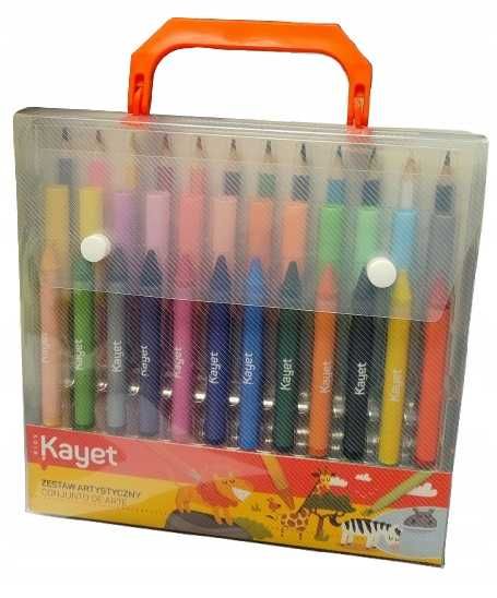 Zestaw artystyczny KAYET 36 el. kredki markery woskowe nowy