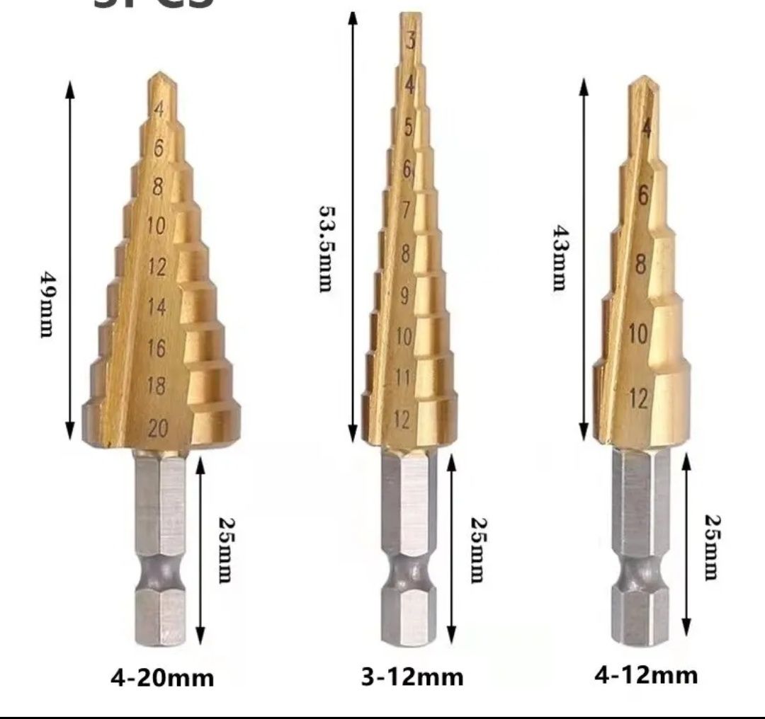 Набір конусних сверл по металу