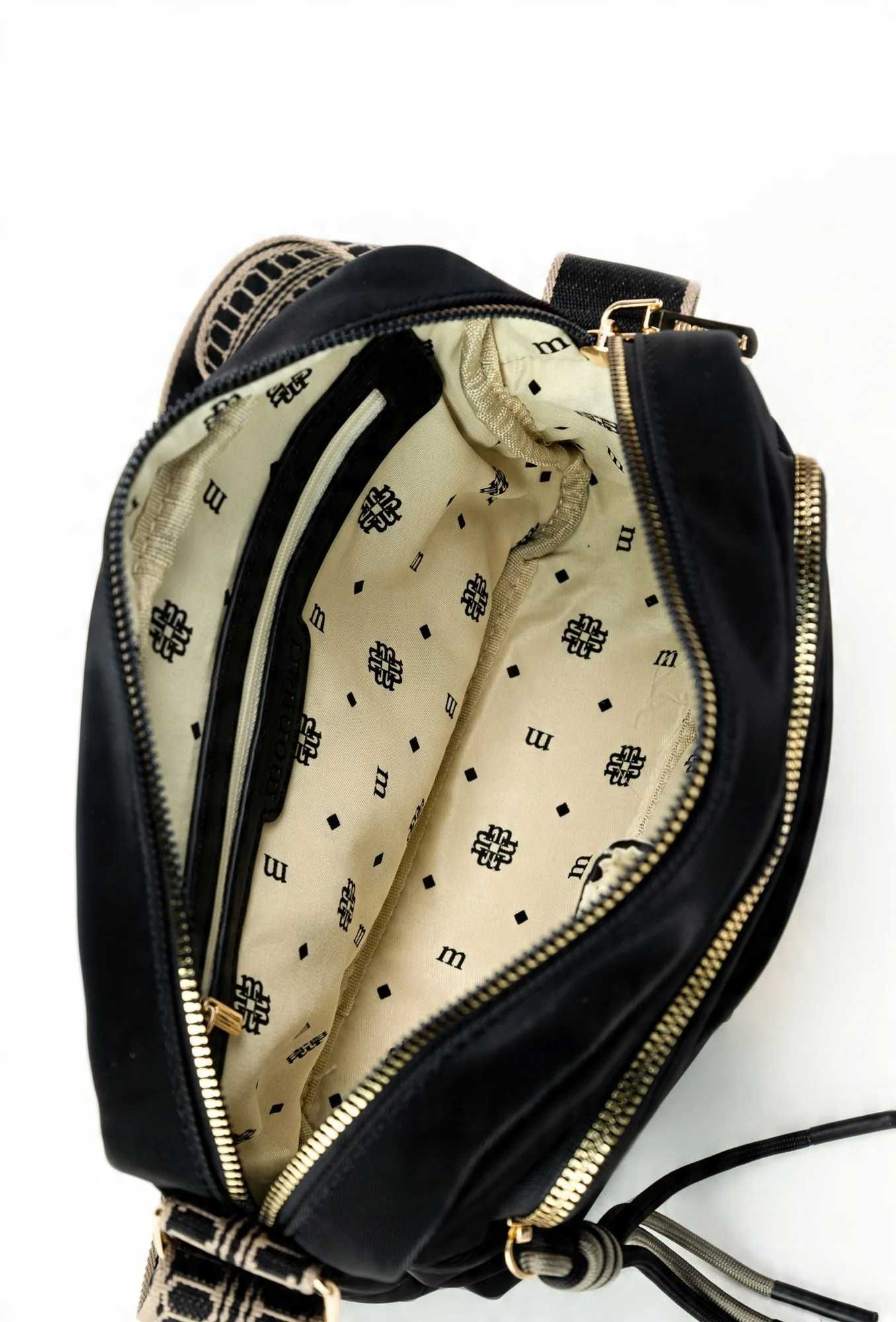 MONNARI Torebka Damska Listonoszka Na Ramię Logowany Pasek crossbody