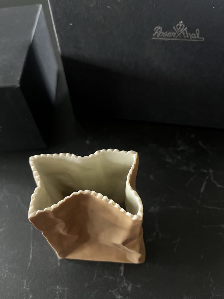 Wazon 10 cm Paper Bag szaro - brązowy Rosenthal