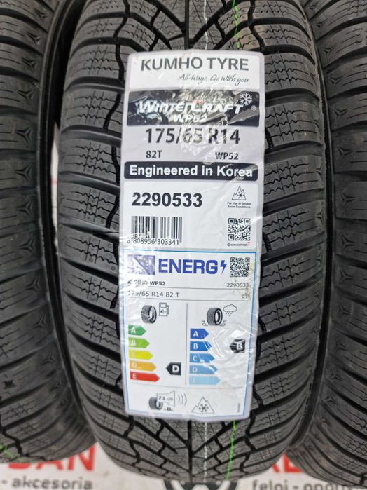 NOWE zimowe OPONY 175/65R14 - Kumho WinterCraft WP52 - Montaż GRATIS